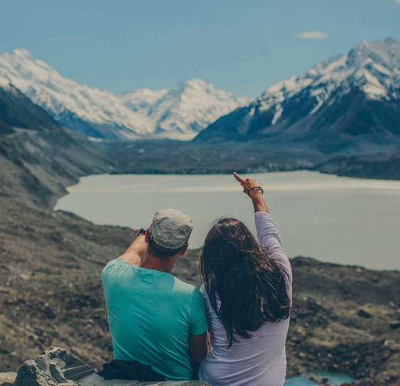 couple gazing at scenery 