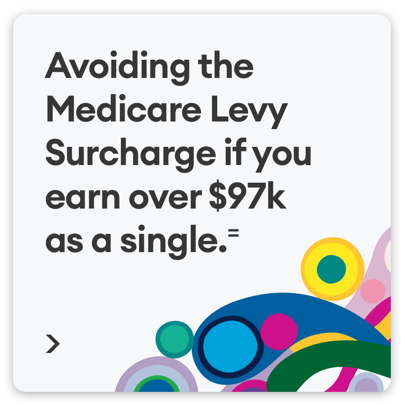 Avoiding the Medicare Levy Surcharge if you earn over $97k as a single. 