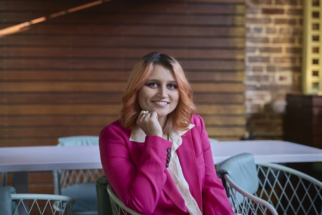 Women smiling at camera 