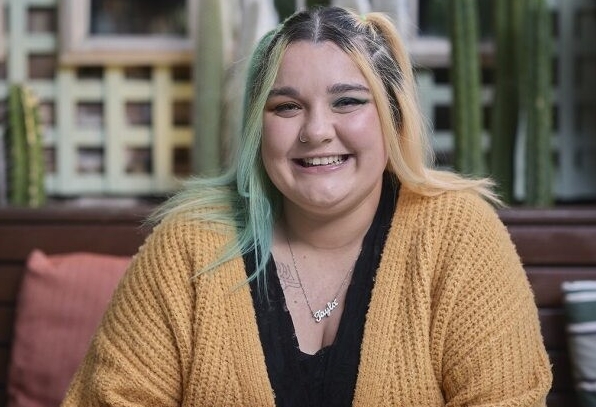 Woman smiling at camera